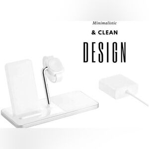 UBIOLABS | WCB141 3-in-1 Fast Wireless Charging Stand (White)